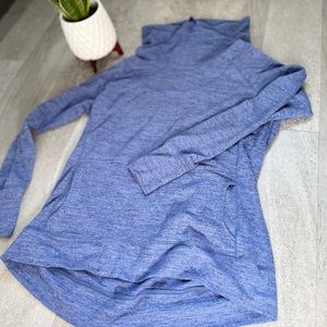 MTA Sport Cowl Neck Blue Purple Pull Over Large